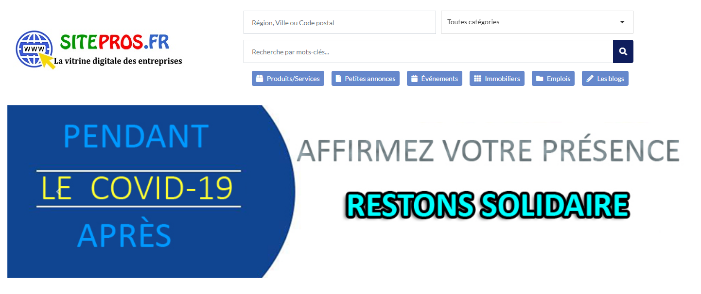 Combattre le COVID économique, vous êtes entrepreneur créer votre page vitrine